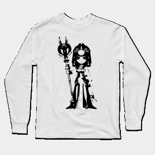 Desert queen minimal silhouette white Long Sleeve T-Shirt